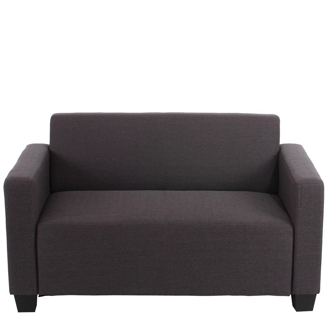 Sessel LYON, 2 Sitzer, elegantes Design, sehr bequem, Leder, Farbe Grau