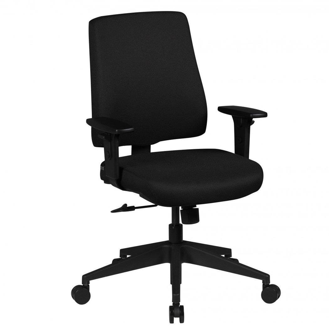 Bürostuhl MATTHEUS, Design und Komfort, verstellbare Armlehnen, Farbe Schwarz