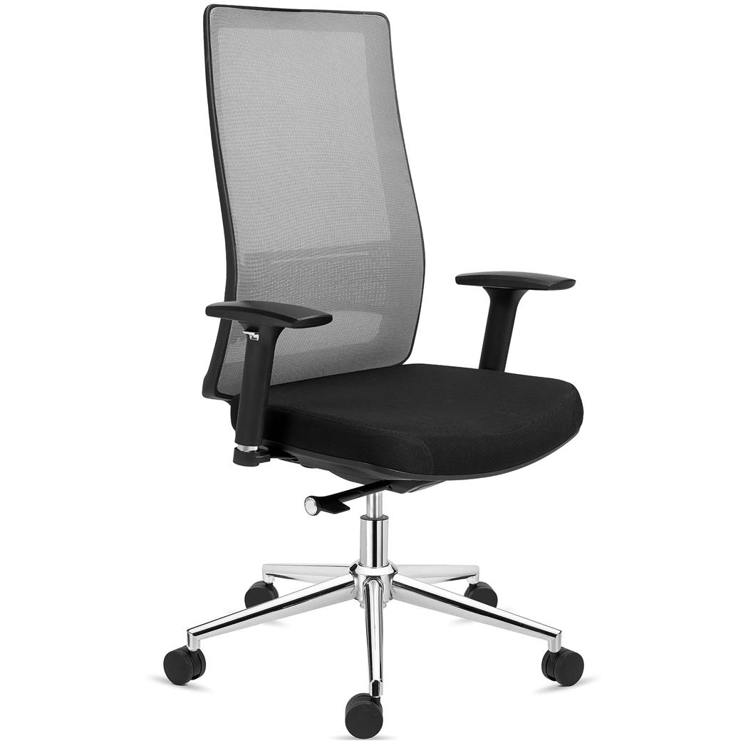 Ergonomischer Bürostuhl SANTOS, 8h-Nutzung, Premium Design, Farbe Grau