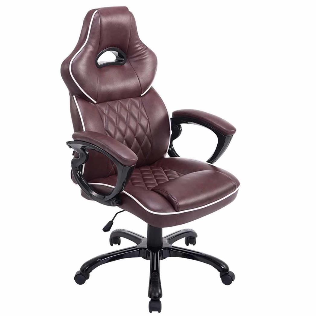 Gaming-Stuhl LEROY XXL, Wippmechanismus, maximale Widerstandsfähigkeit, Leder, Farbe Burgund