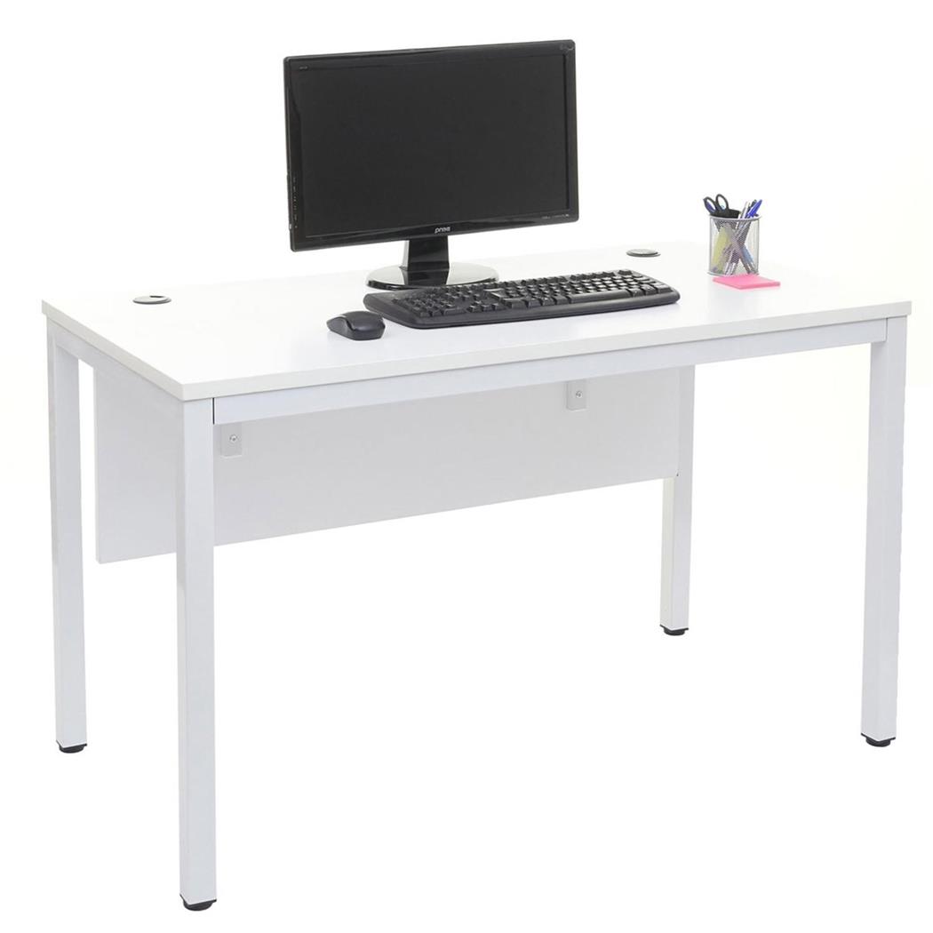 Computertisch MESTER, 120x60x76 cm, Metallgestell mit Holz, Farbe Weiß