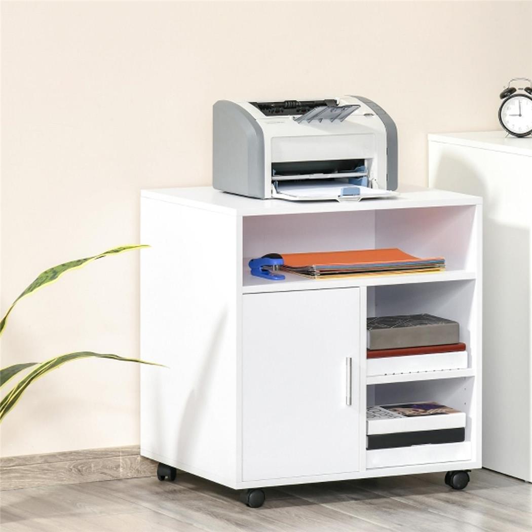 Büroschrank LANDA, Mehrzweckschrank, Abmessungen 60x50x65,5 cm, Holz, Farbe Weiß