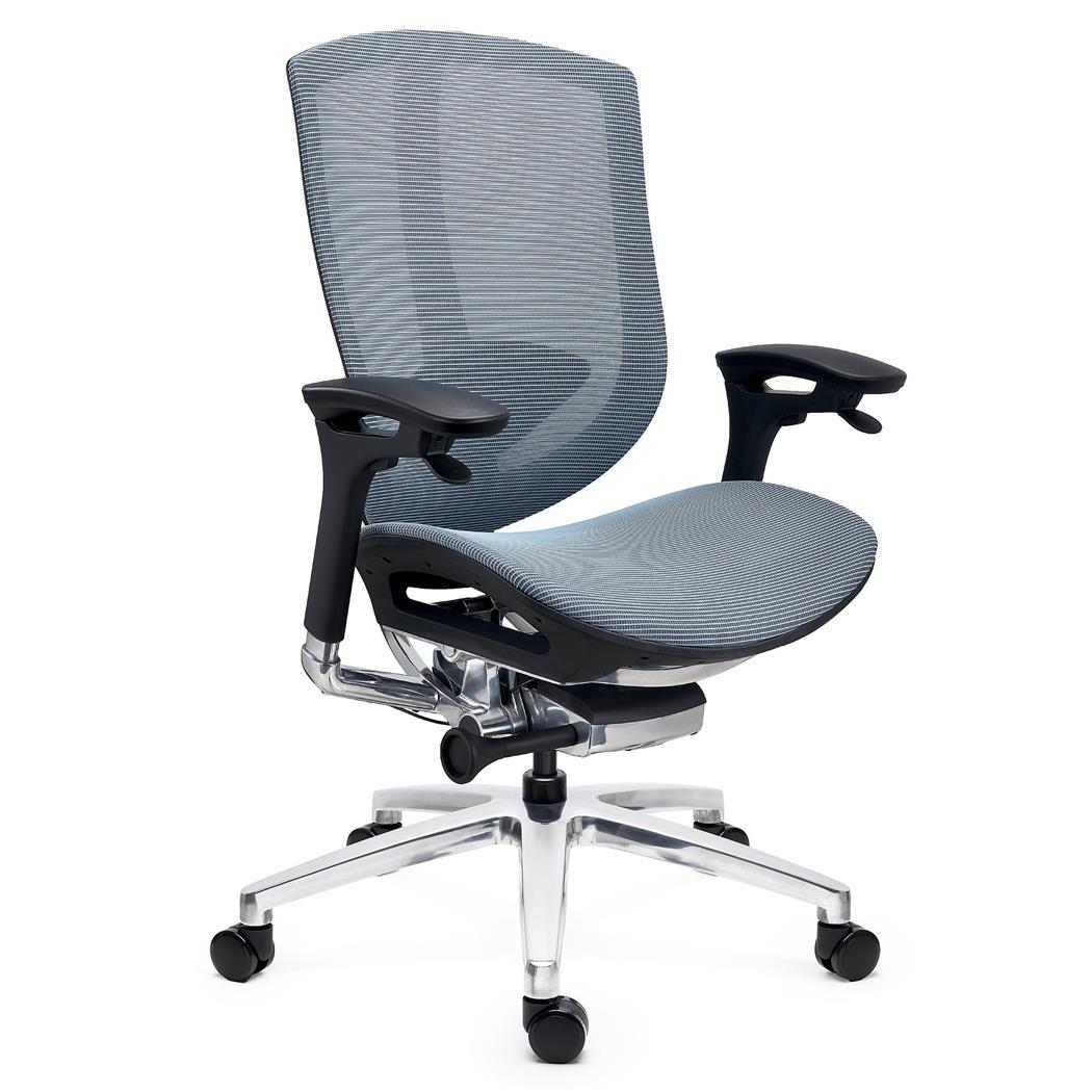 Ergonomischer Bürostuhl OPTIMA, hochwertige Technik und Qualität, vormontiert, Farbe Blau