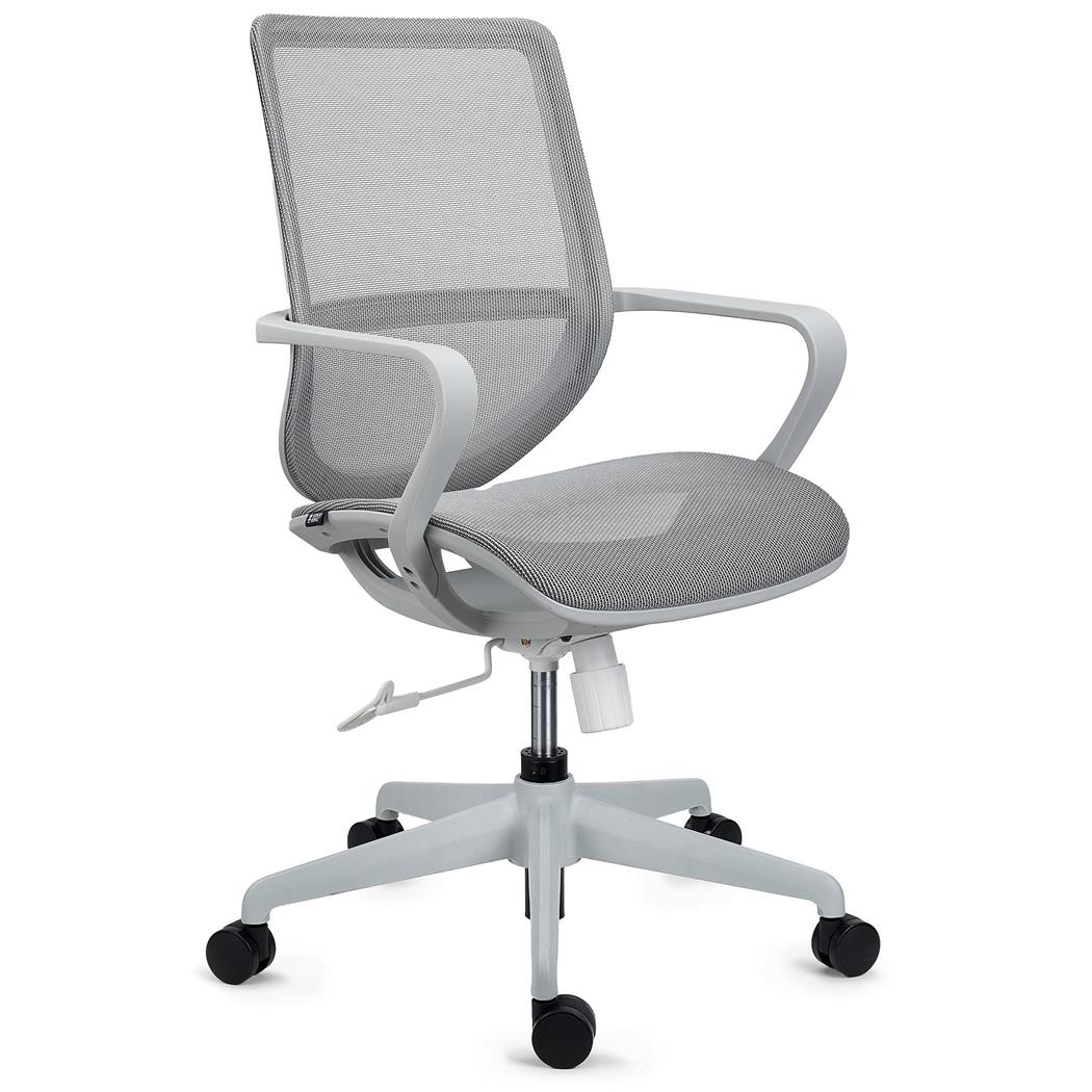 Ergonomischer Bürostuhl PACIFIC, höhenverstellbar, Wippfunktion, Farbe Grau