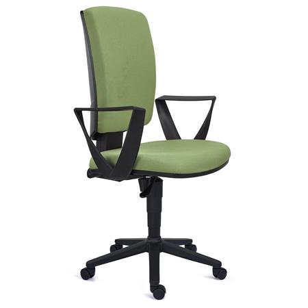 Bürostuhl ATLAS STOFF, verstellbare Rückenlehne, dicke Polsterung, Farbe Grün