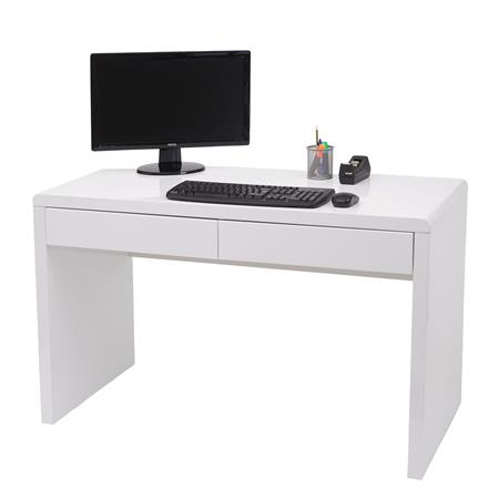 Computertisch MANCHESTER, zwei geräumige Schubladen, zeitloses Design, Abmessungen 100x60cm, Farbe Weiß