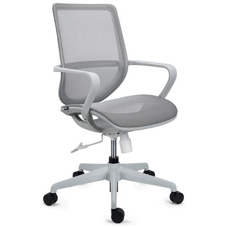 DEMO# Ergonomischer Bürostuhl PACIFIC, höhenverstellbar, Wippfunktion, Farbe Grau